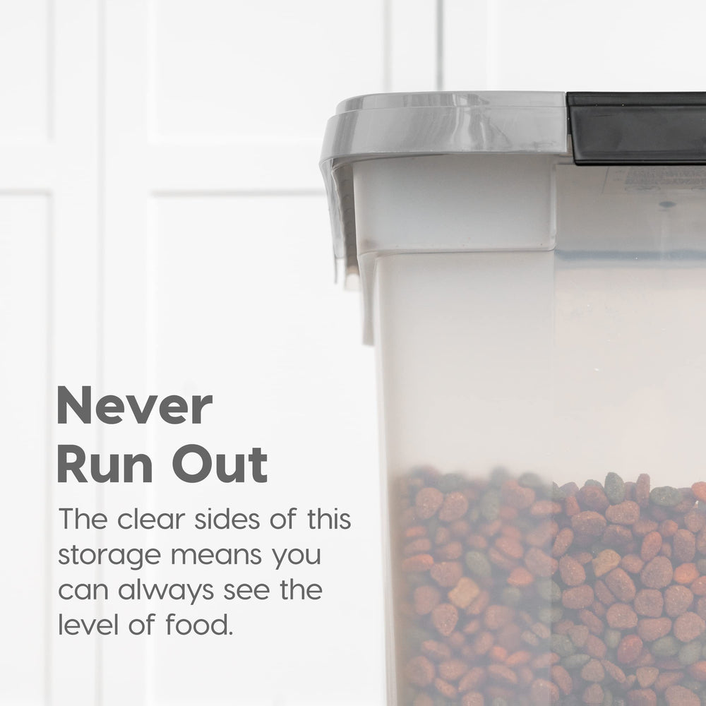 IRIS USA WeatherPro wide top aids scooping and cleaning