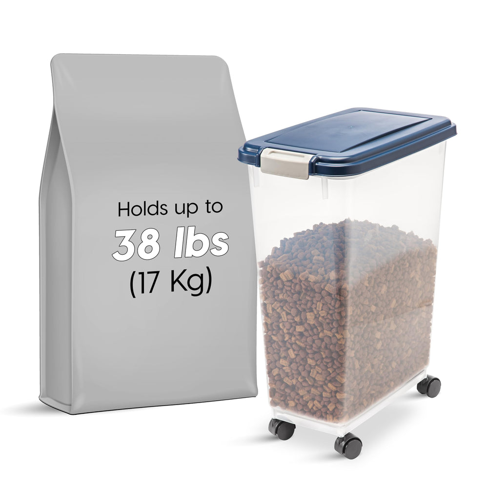 IRIS USA airtight pet food container seal protects dry food