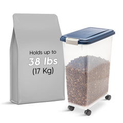 IRIS USA airtight pet food container seal protects dry food