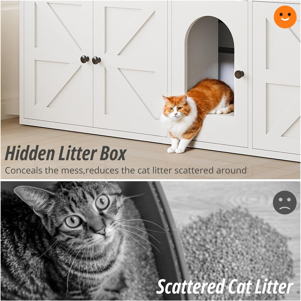 IRONCK vented litter box enclosure reducing odors for a fresher room
