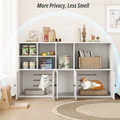 IRONCK wooden washroom design blending with home decor and cat living space
