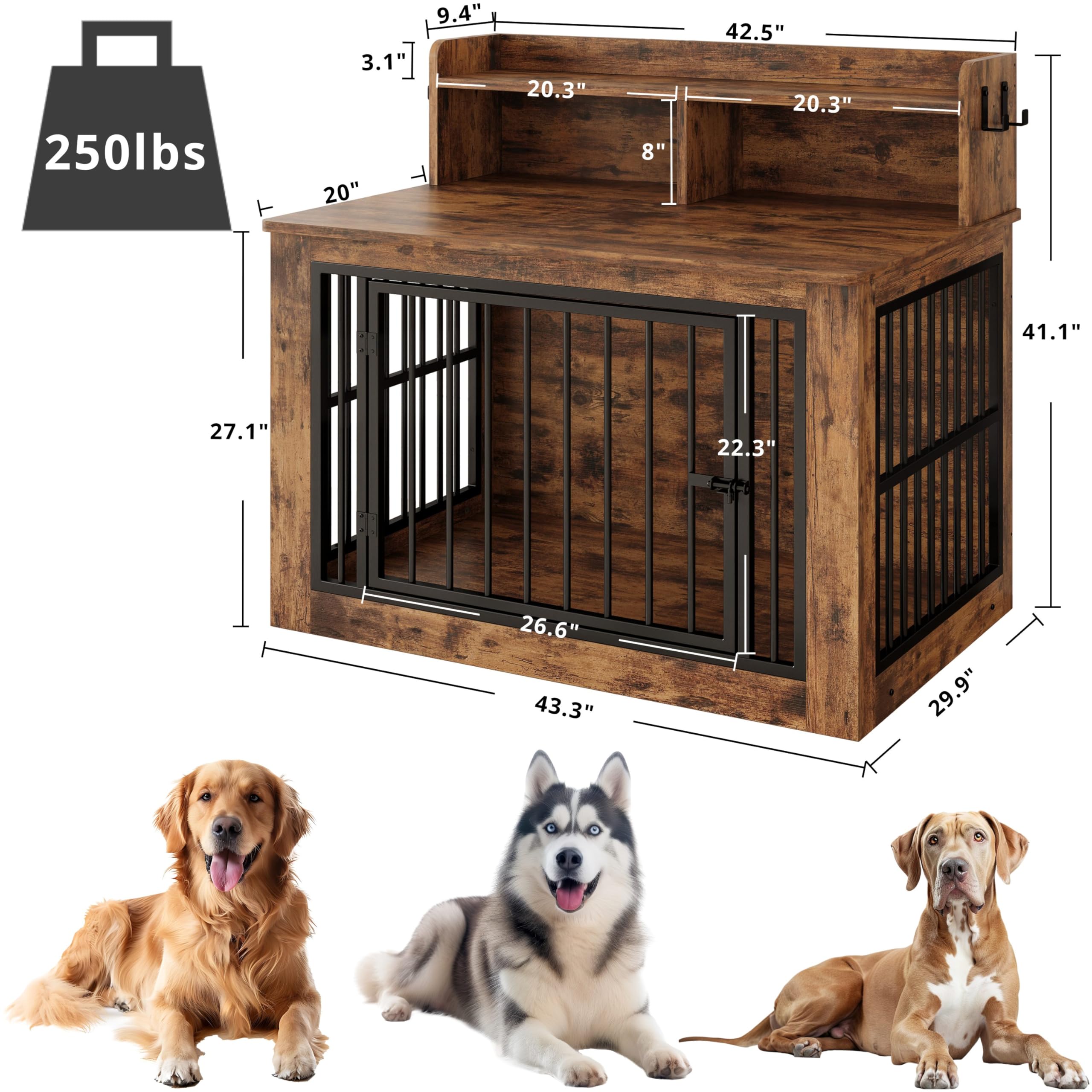 IRONCK crate storage shelf keeps bowls and toys organized