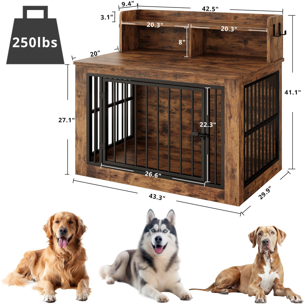 IRONCK crate storage shelf keeps bowls and toys organized