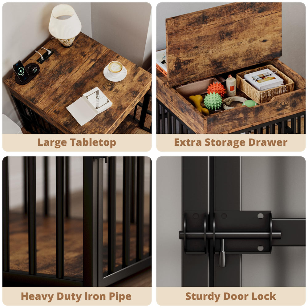 IRONCK durable steel-tube construction deters chewing and supports daily use.