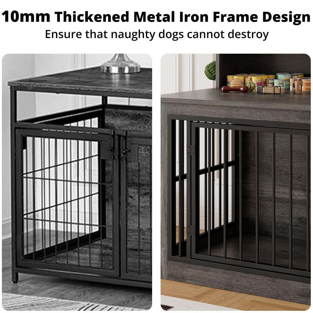 IRONCK extralarge dog crate furniture reinforced lock and door