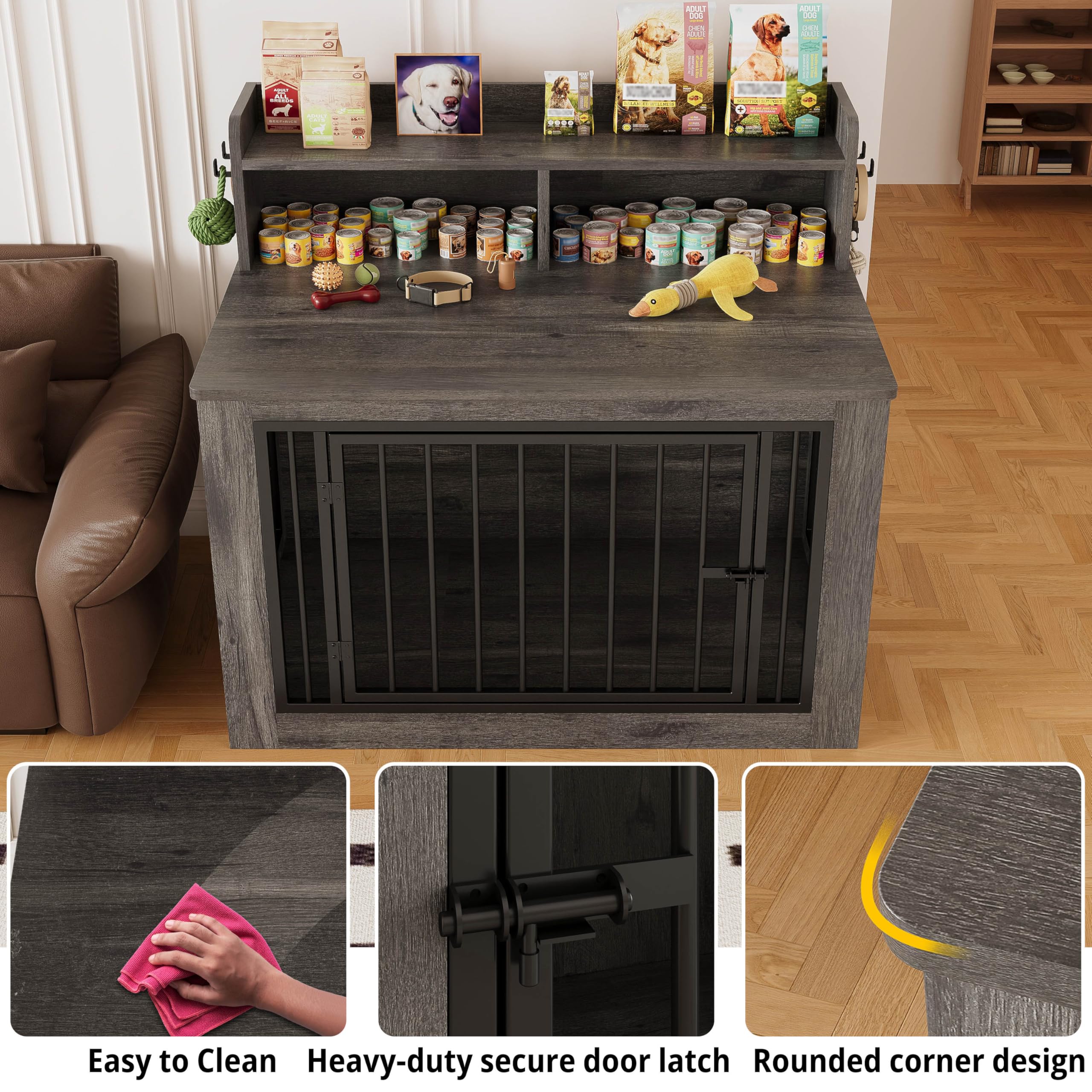 IRONCK extralarge dog crate furniture FSC-certified wood panels