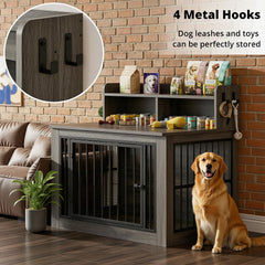 IRONCK extralarge dog crate furniture top surface used as table