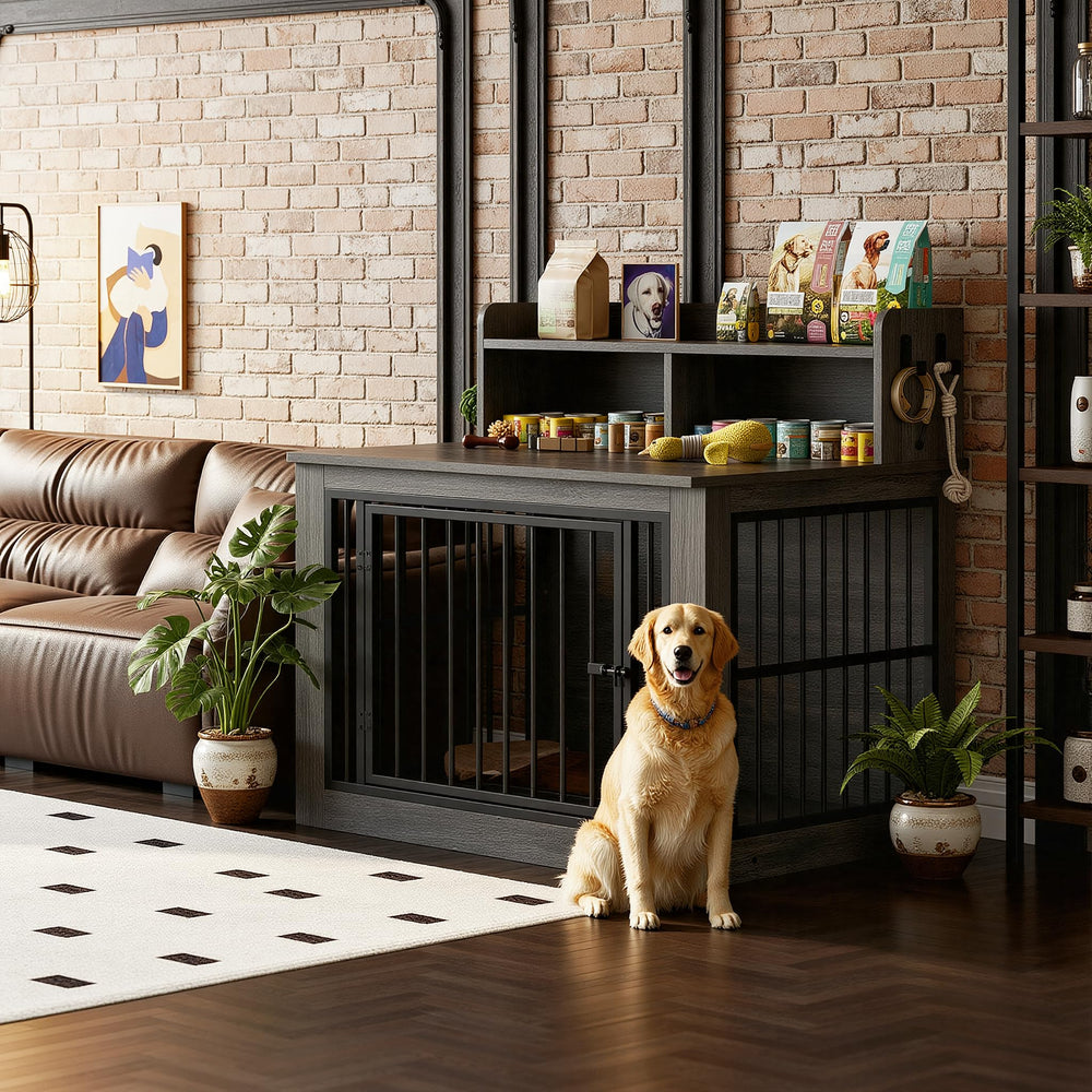 IRONCK extralarge dog crate furniture ventilated interior for airflow