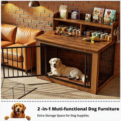 IRONCK furniture-style crate top table supporting decor and items
