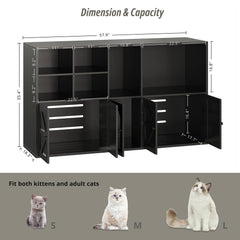 IRONCK hidden litter box with arch door offering privacy for your cat