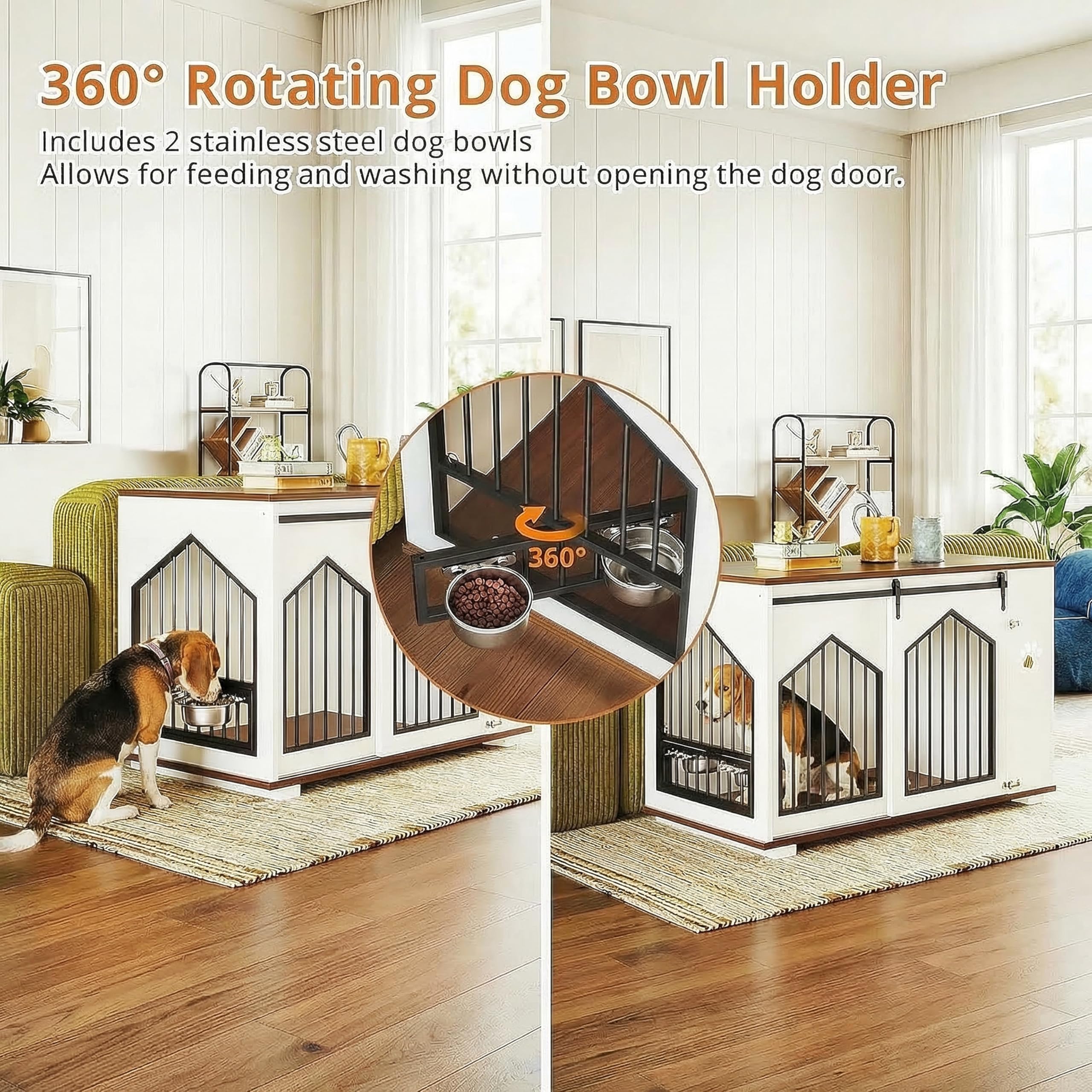 IRONCK removable stainless steel bowls are easy to clean and switch.