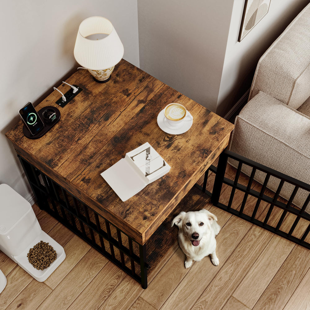 IRONCK rustic brown finish adds warm style to living spaces.