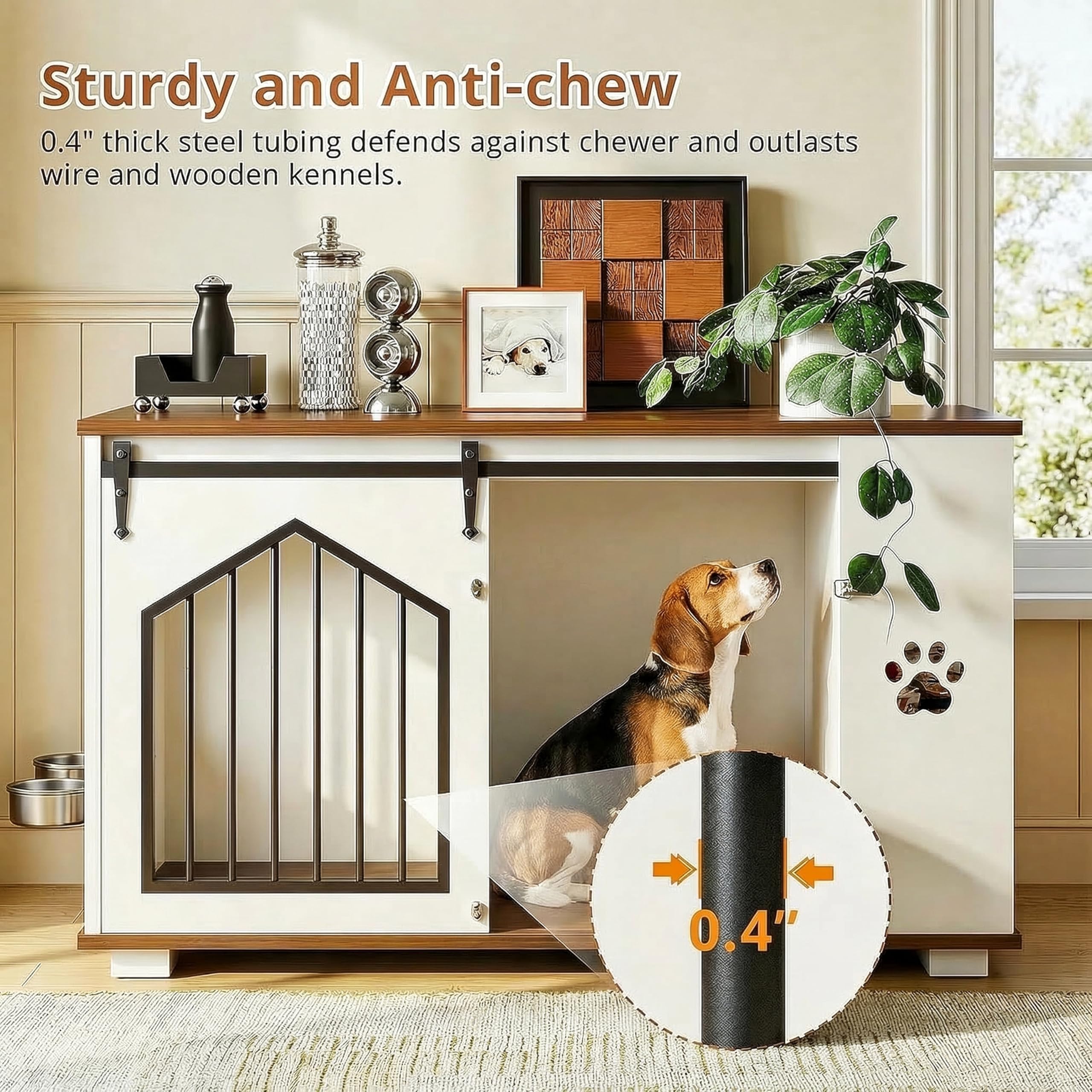 IRONCK two adjustable shelves on the side provide versatile storage.