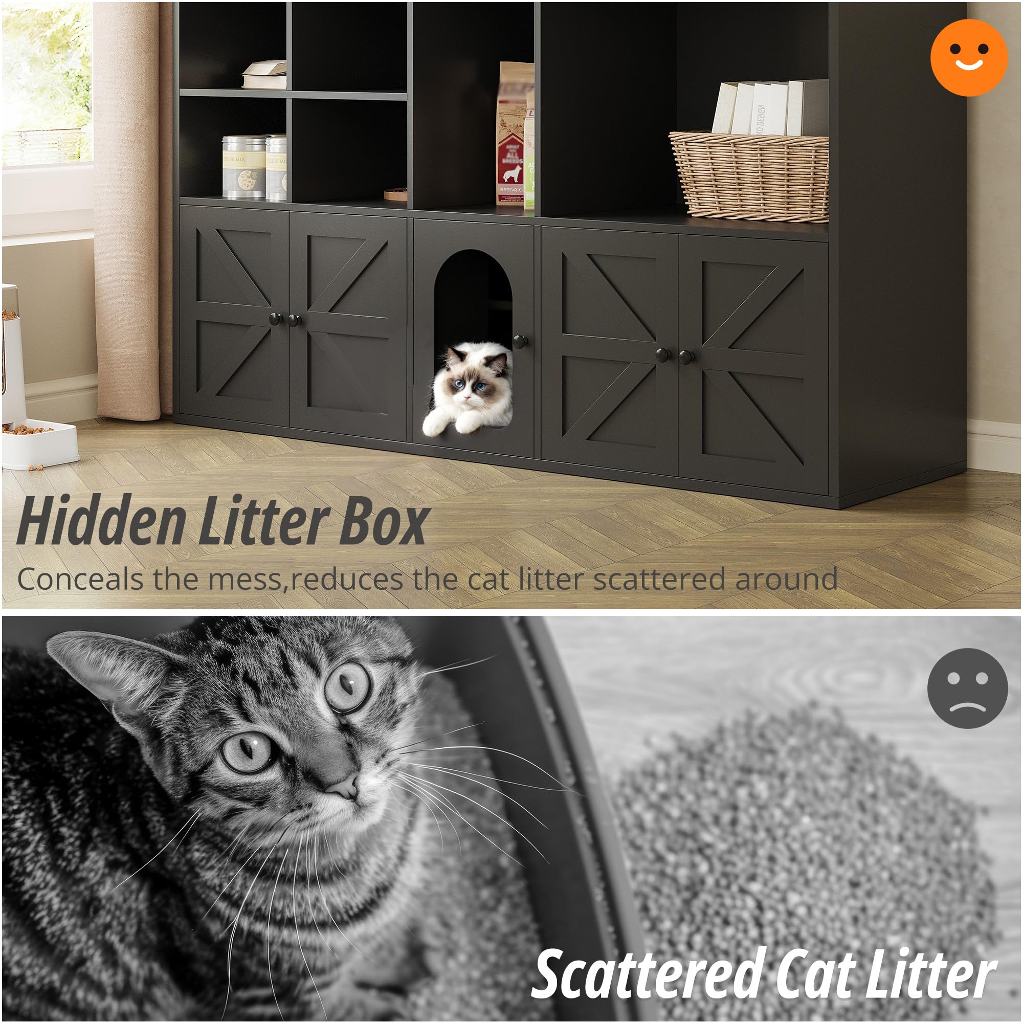 IRONCK vent design helps reduce odors around the litter area