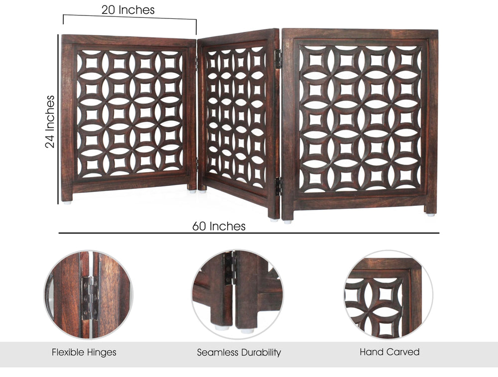 IRONGATE MDF panels with hand-carved insets add artisanal charm