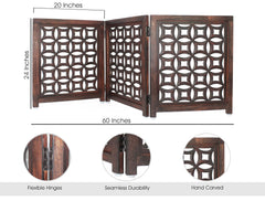 IRONGATE MDF panels with hand-carved insets add artisanal charm