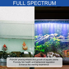 IRQWY LED aquarium light fits 55–75 gallon tanks with adjustable length