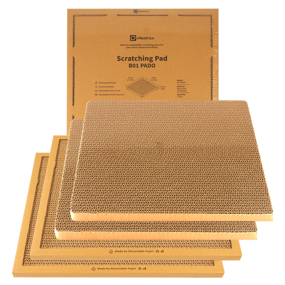 IRRESTRICO cat scratching pad board double-sided for longer scratching surface