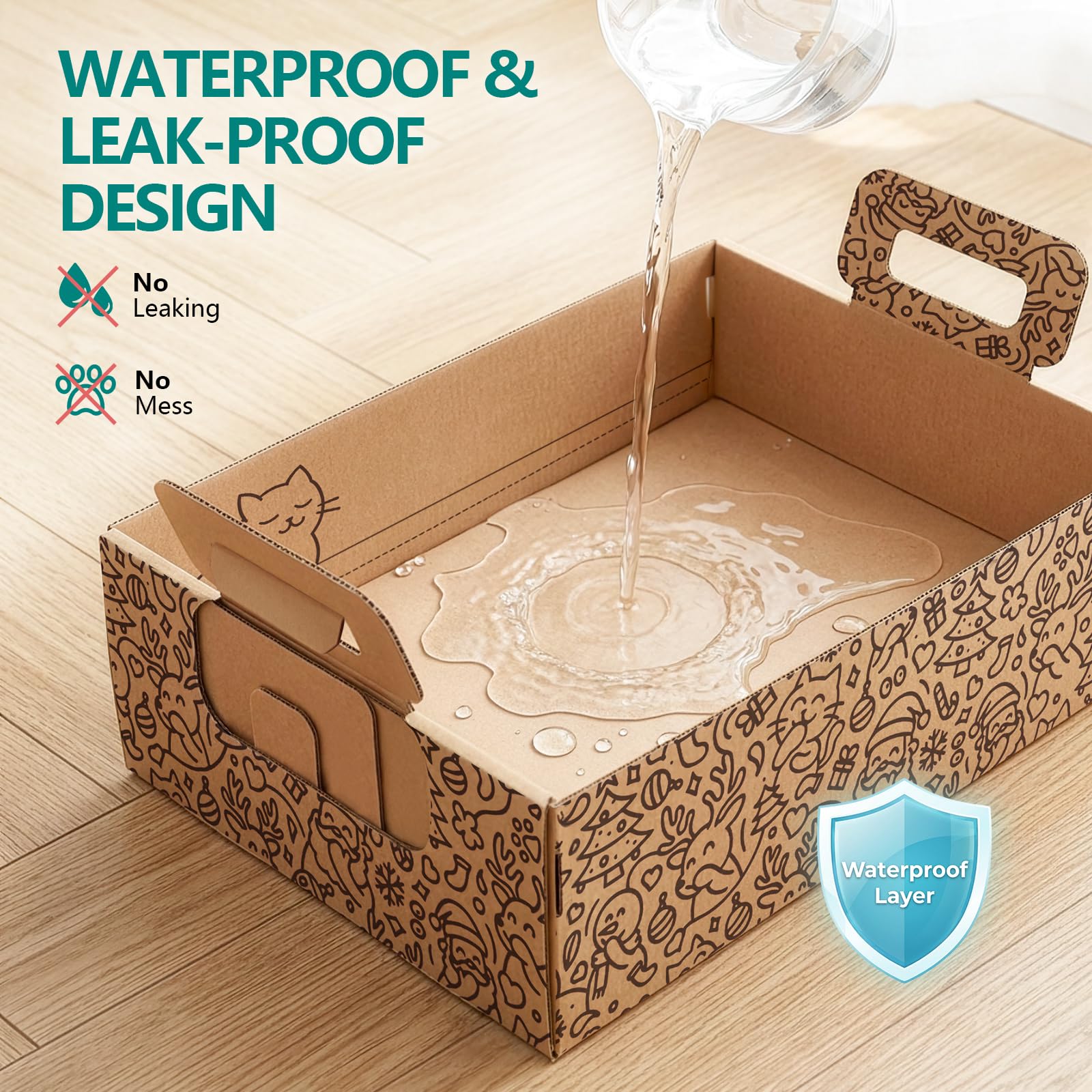 IRRESTRICO spacious litter box gives cats room to move and dig.
