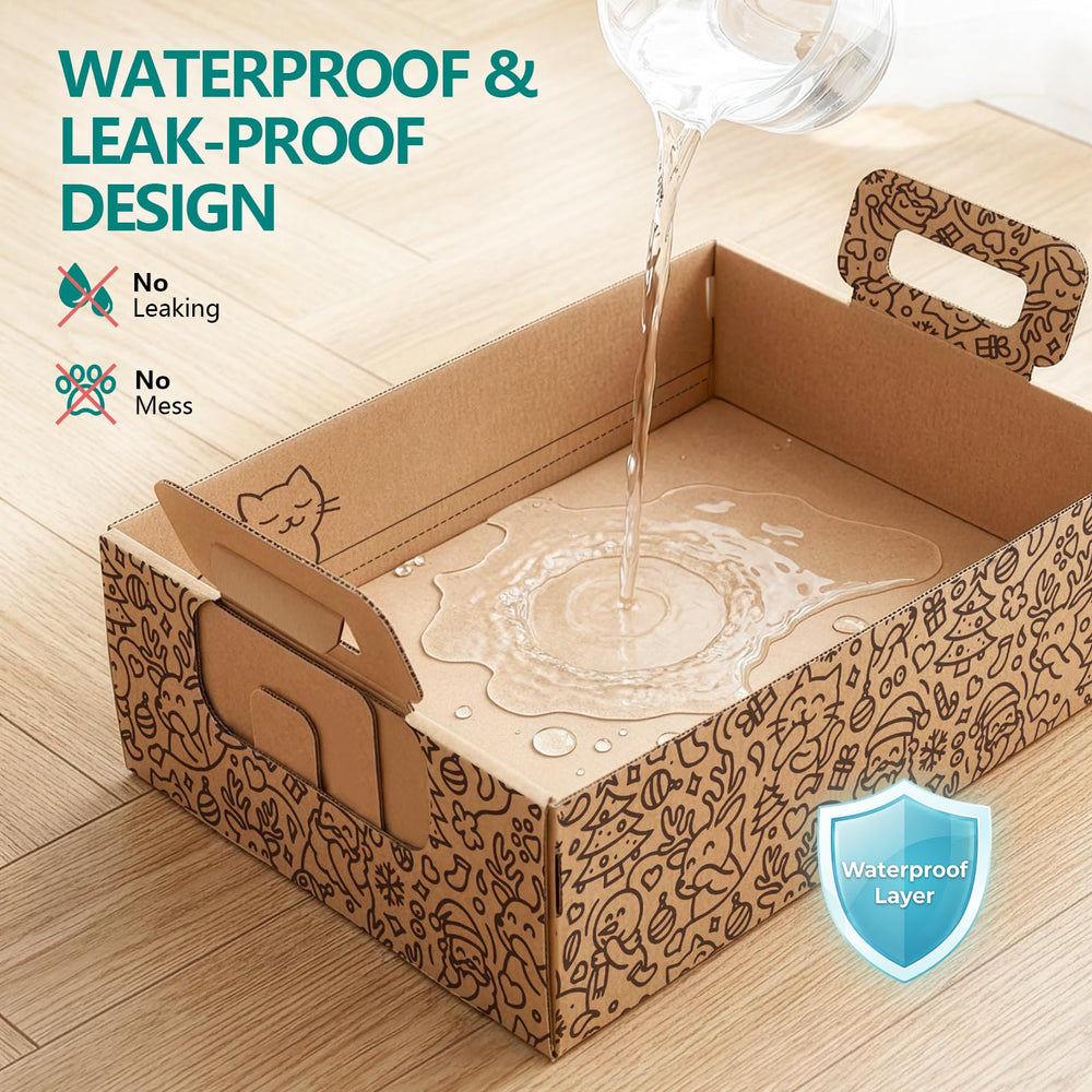 IRRESTRICO spacious litter box gives cats room to move and dig.