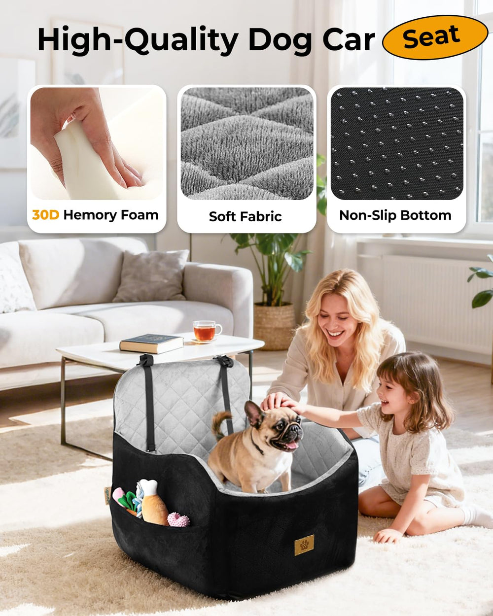 Ishineon dog car seat easy installation for a quick setup in any vehicle.