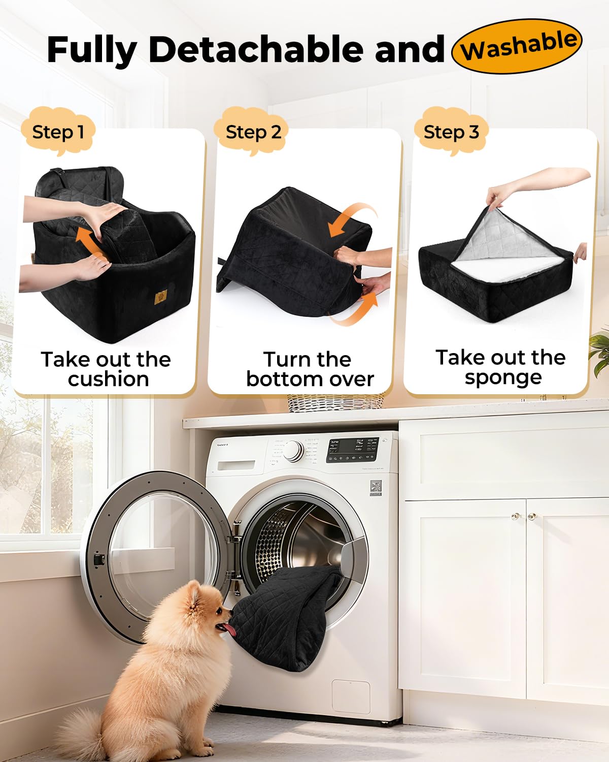 Ishineon dog car seat adjustable straps enhance seat safety