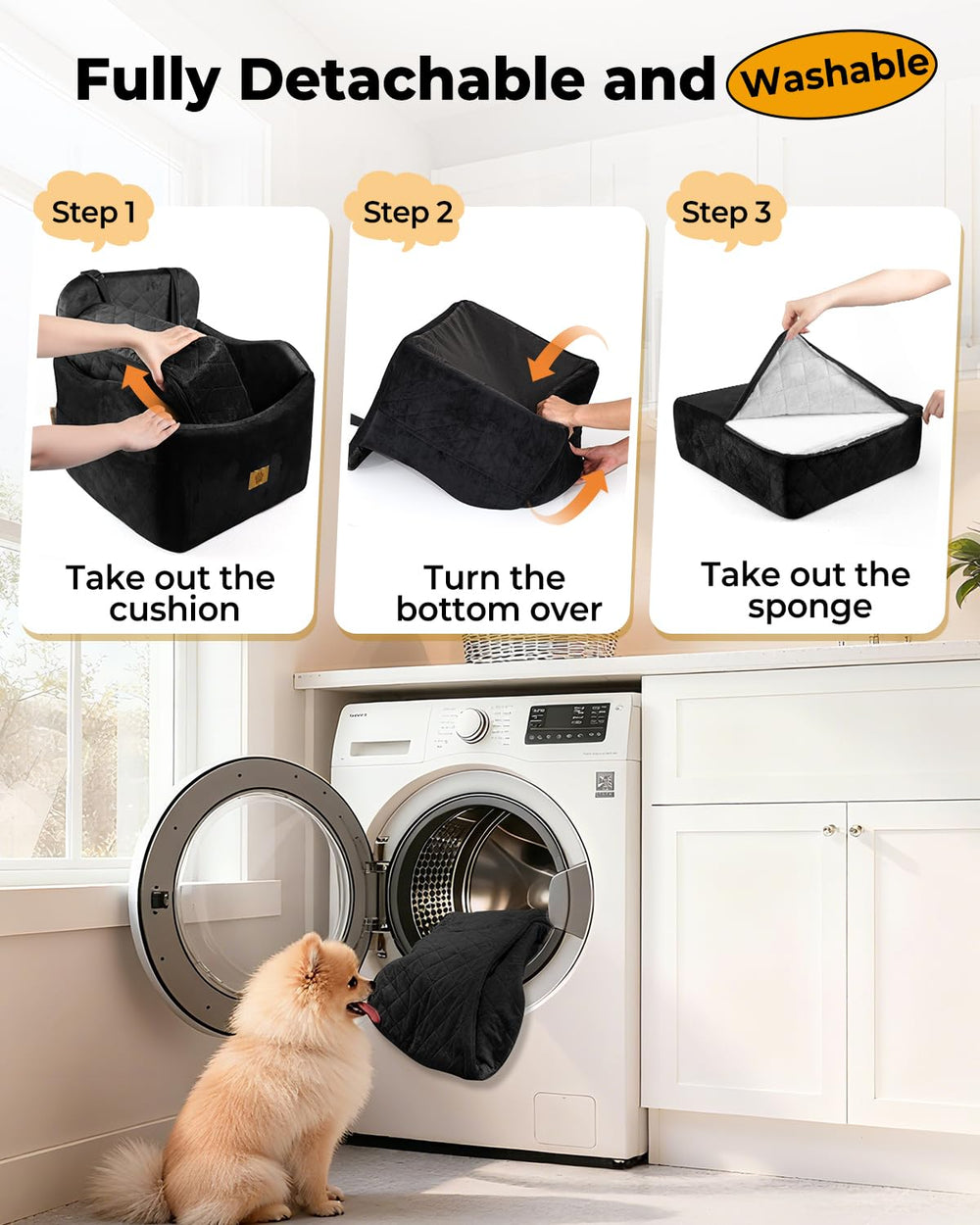 Ishineon dog car seat adjustable straps enhance seat safety