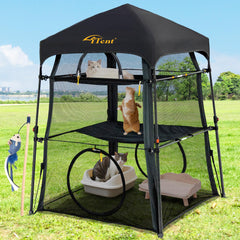 ITENT automatic pop-up cat enclosure in action for quick setup and safe play