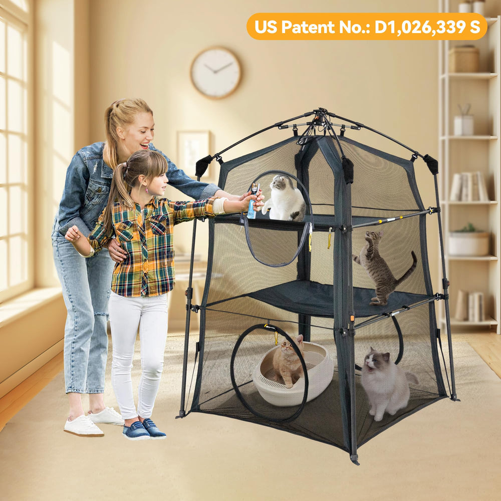 ITENT patented connectable design links with tents, tunnels, and cubes
