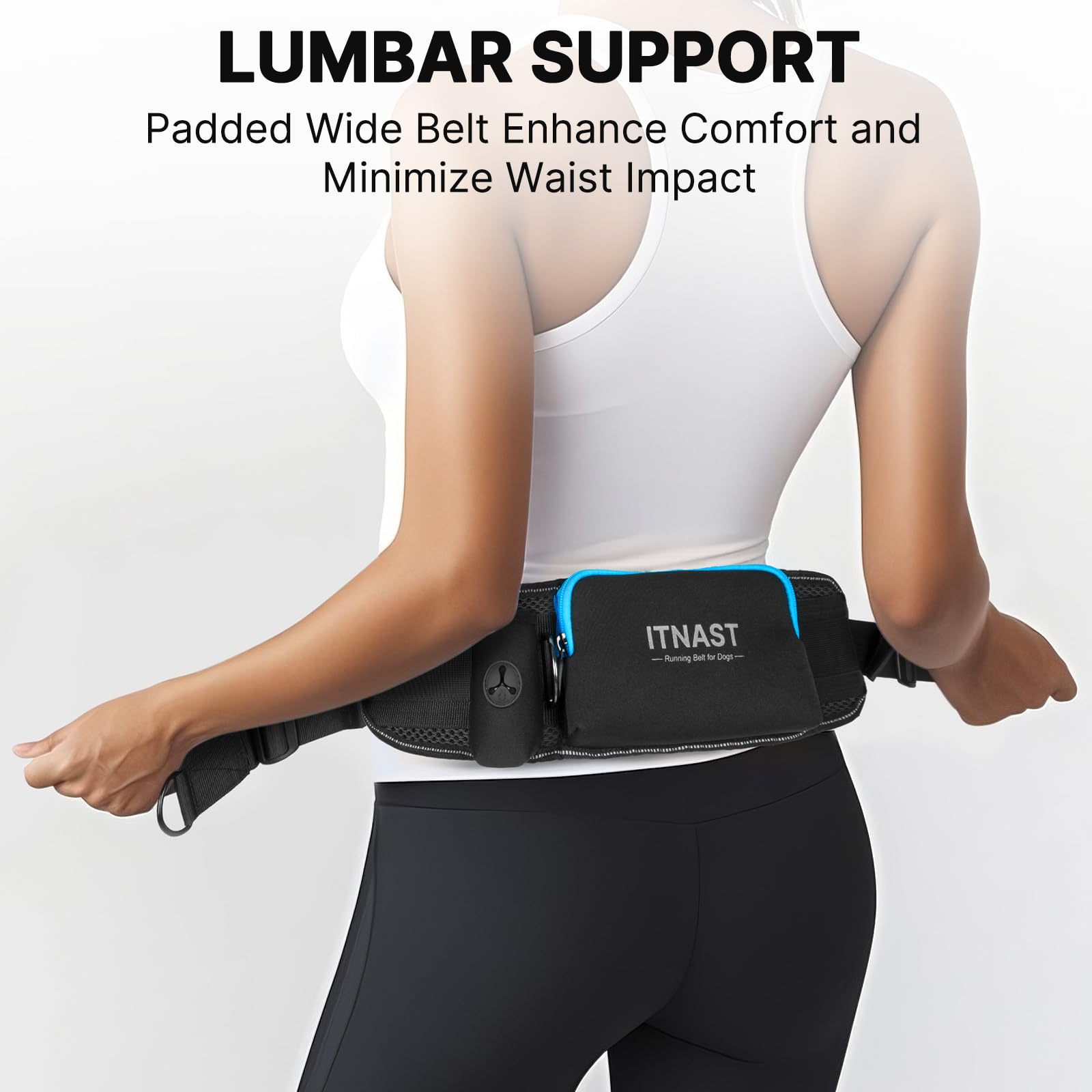 ITNAST bungee leashes absorb pressure for steadier strides when both dogs pull