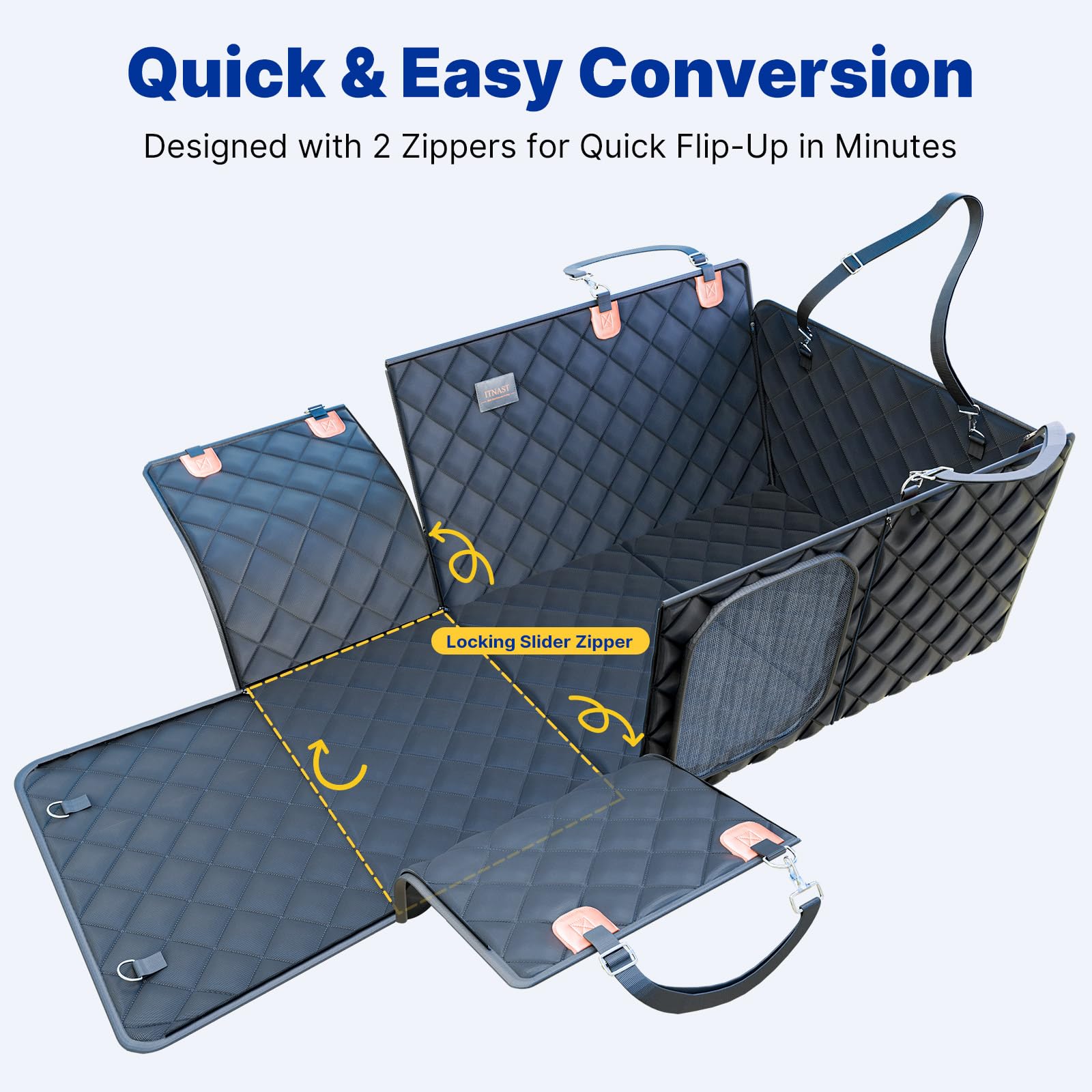 ITNAST sturdy, travel-ready design enhances pet safety during rides.