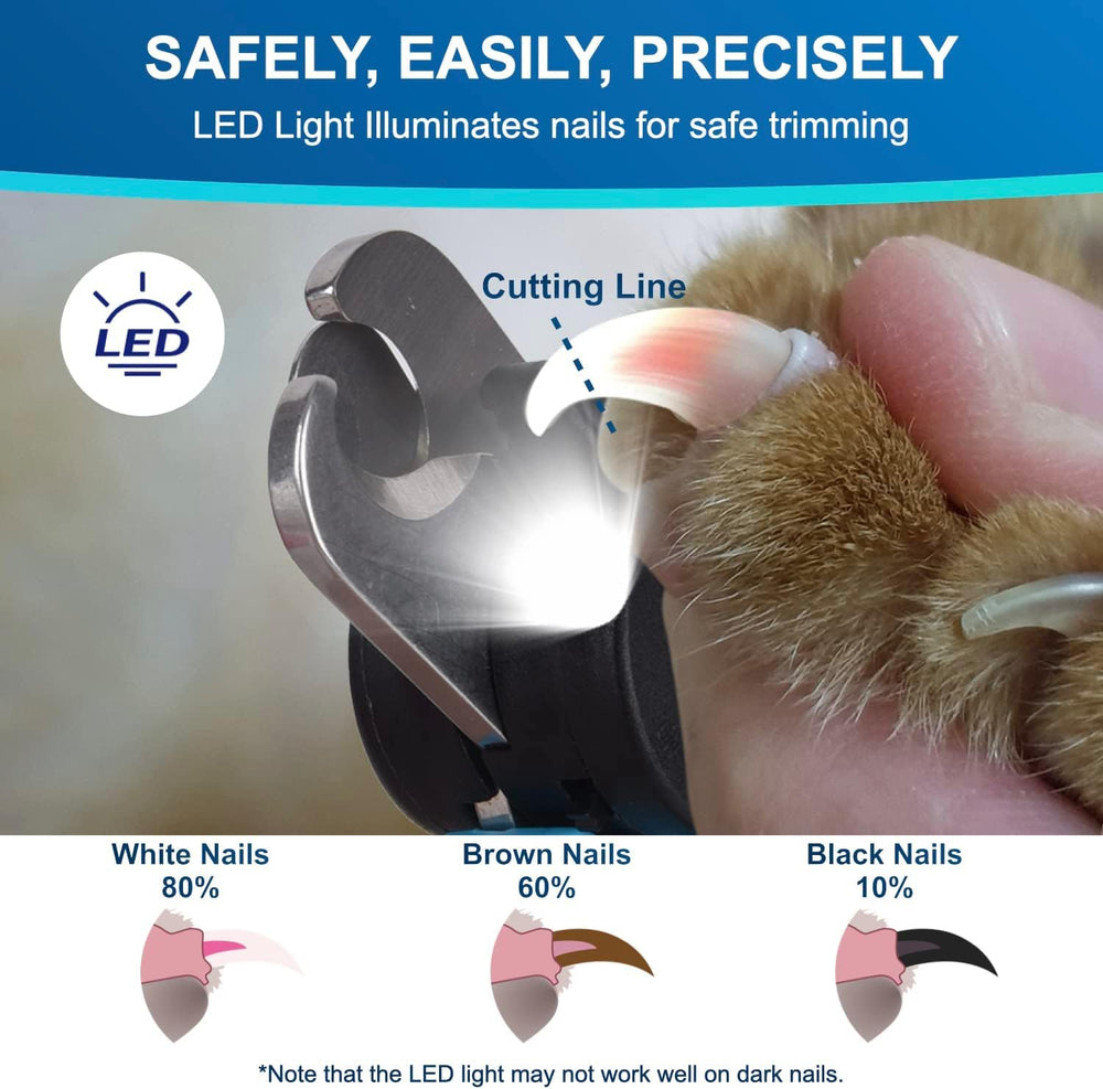iToleeve nail clipper blade lock prevents accidental opening during trimming.