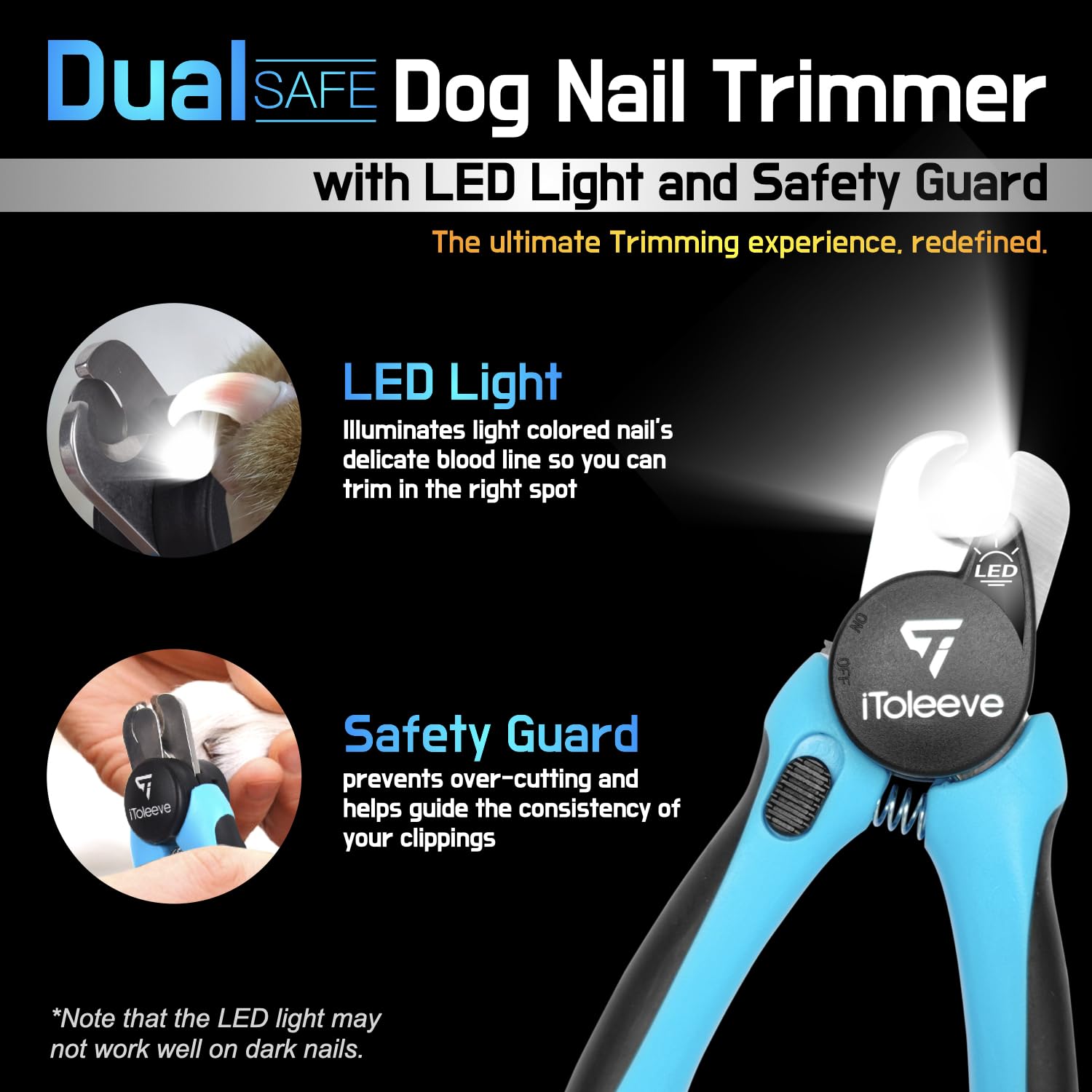 iToleeve nail clipper safety guard keeps the cutting depth controlled.