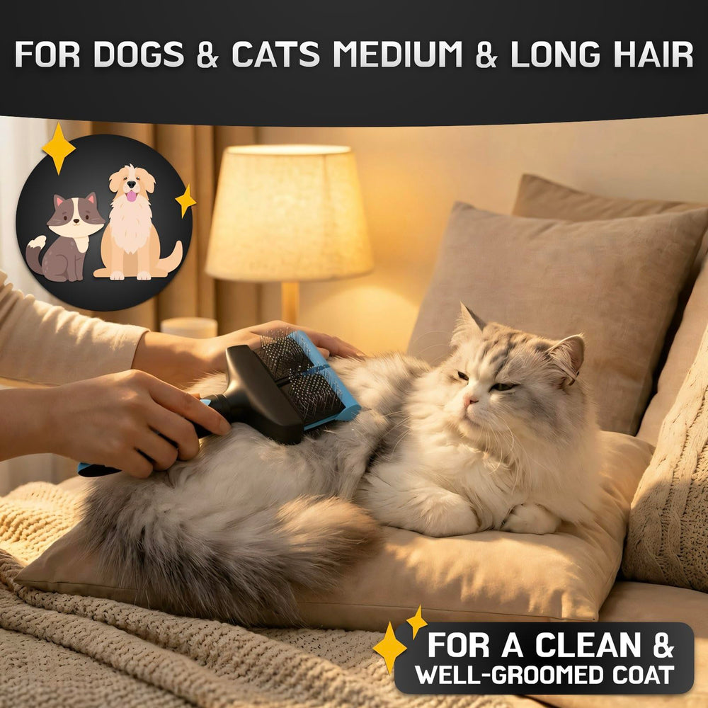 iToleeve two-sided design detangles and fluff for shine.