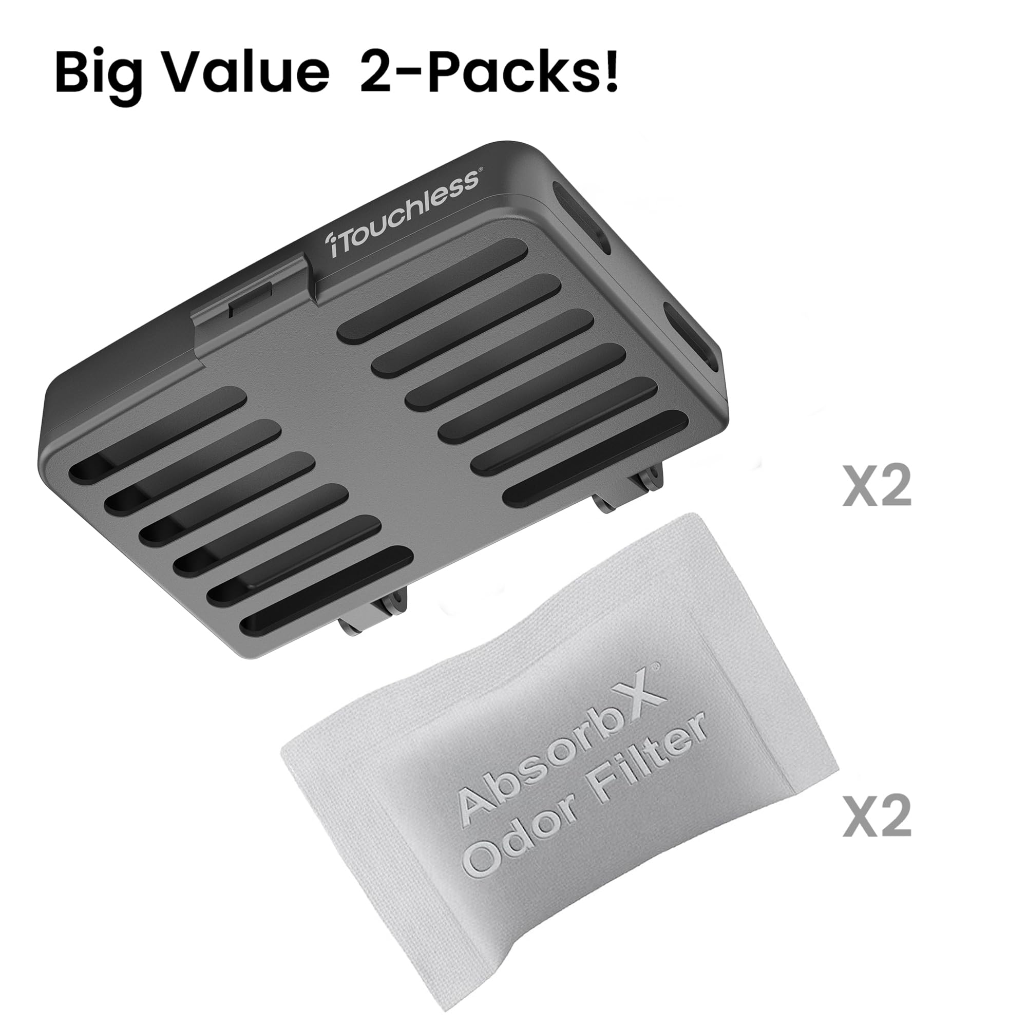 iTouchless AbsorbX on a shoe rack reduces foot odor.