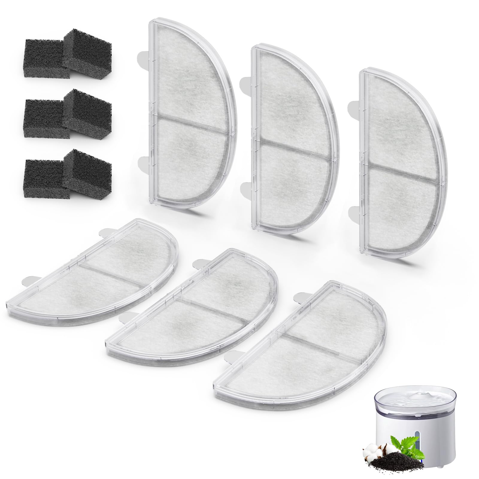 ITSCUTE cat fountain filter packaging for WF20/CF20 improves filtration setup.