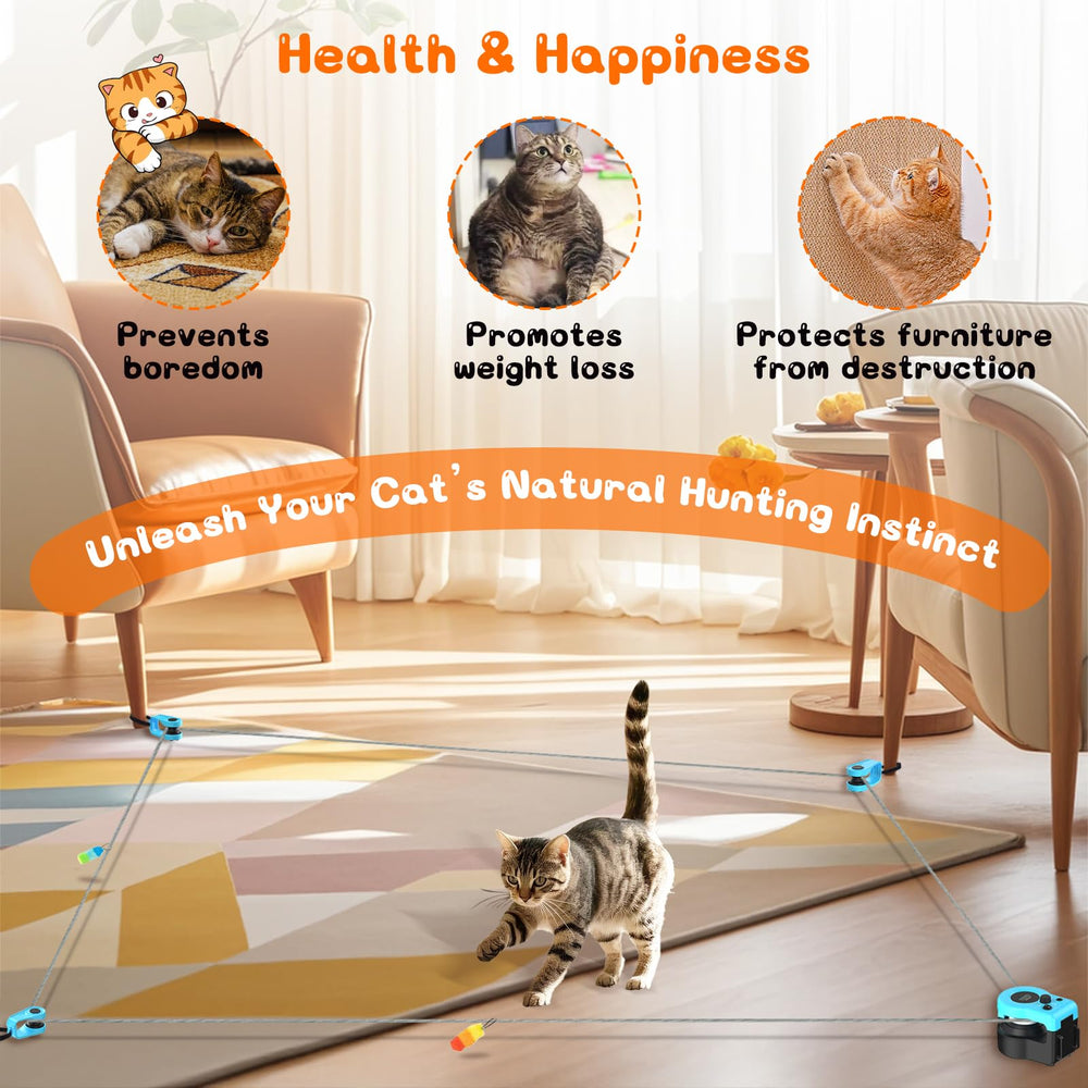 ITSHINY interactive cat treadmill blue quiet motor for peaceful indoor play