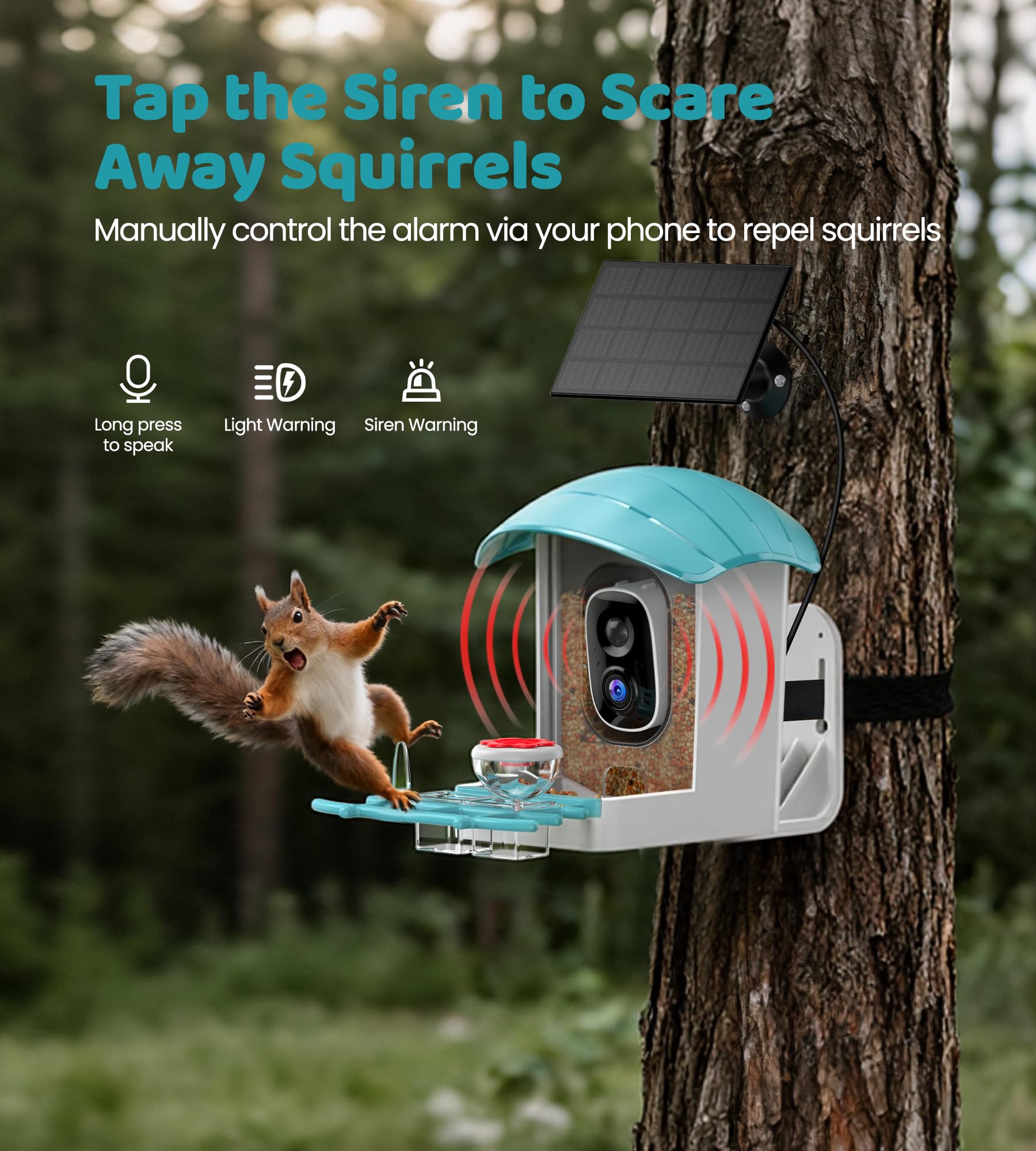 IUUZEUL Bird Feeder supports 2.4G WiFi for steady live streaming.