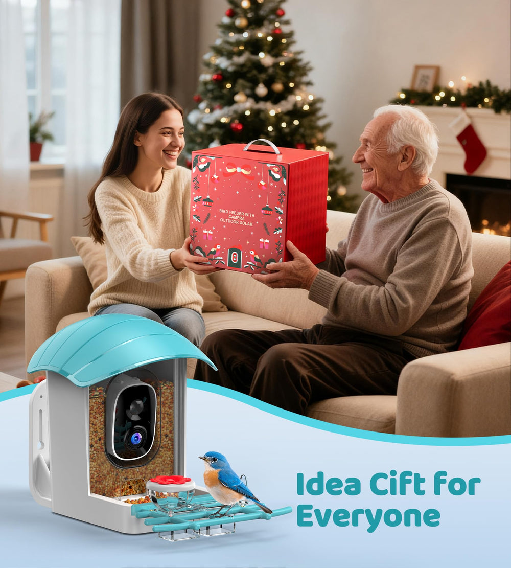 IUUZEUL Bird Feeder with Camera shows AI species ID, enhancing bird watching.