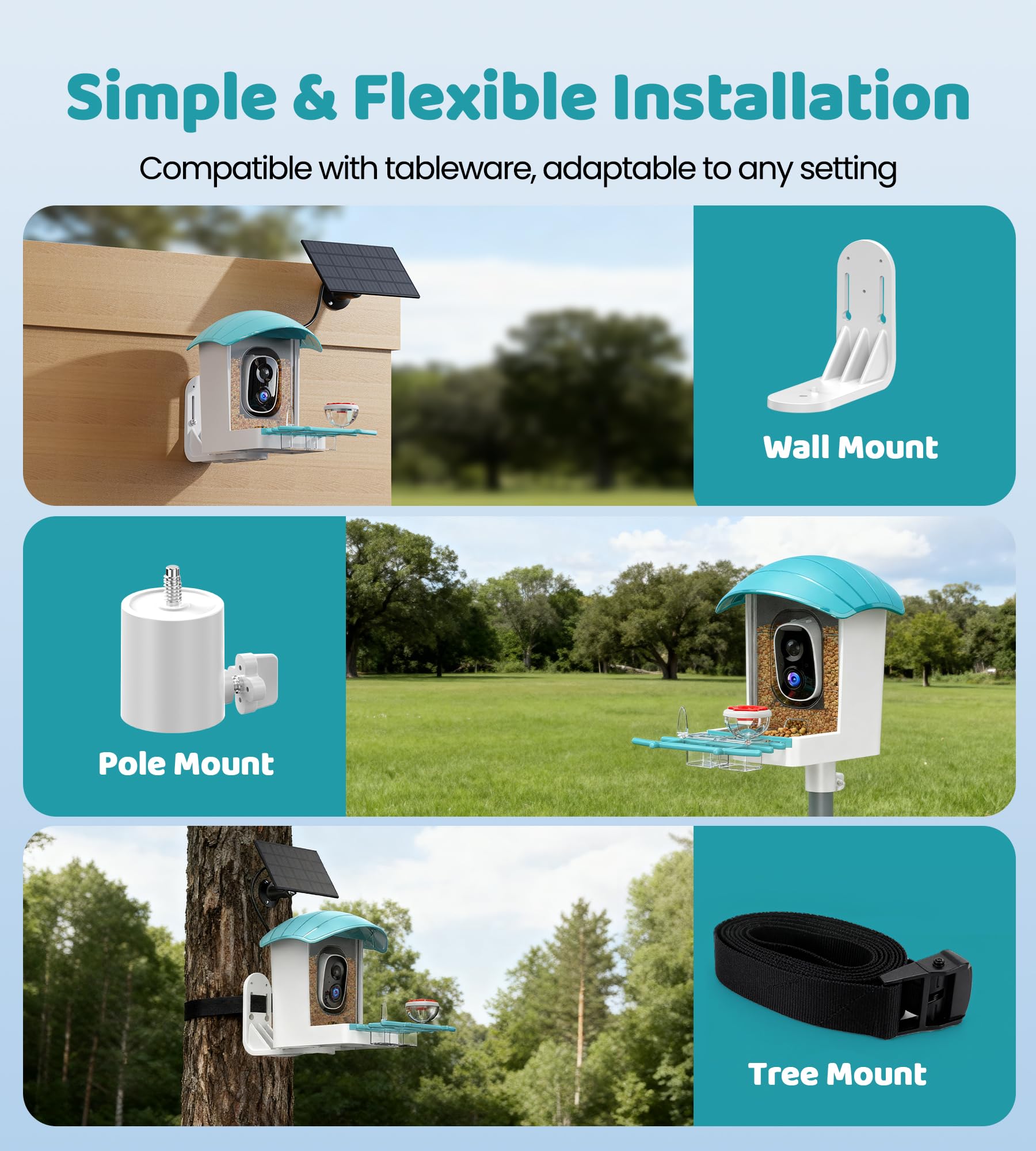 IUUZEUL Bird Feeder enables easy sharing with family for viewing.