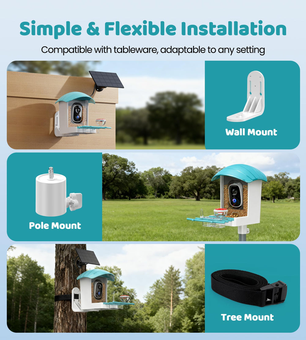 IUUZEUL Bird Feeder enables easy sharing with family for viewing.