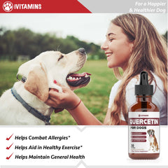 Quercetin for Dogs liquid drops provide fast absorption for daily immune support