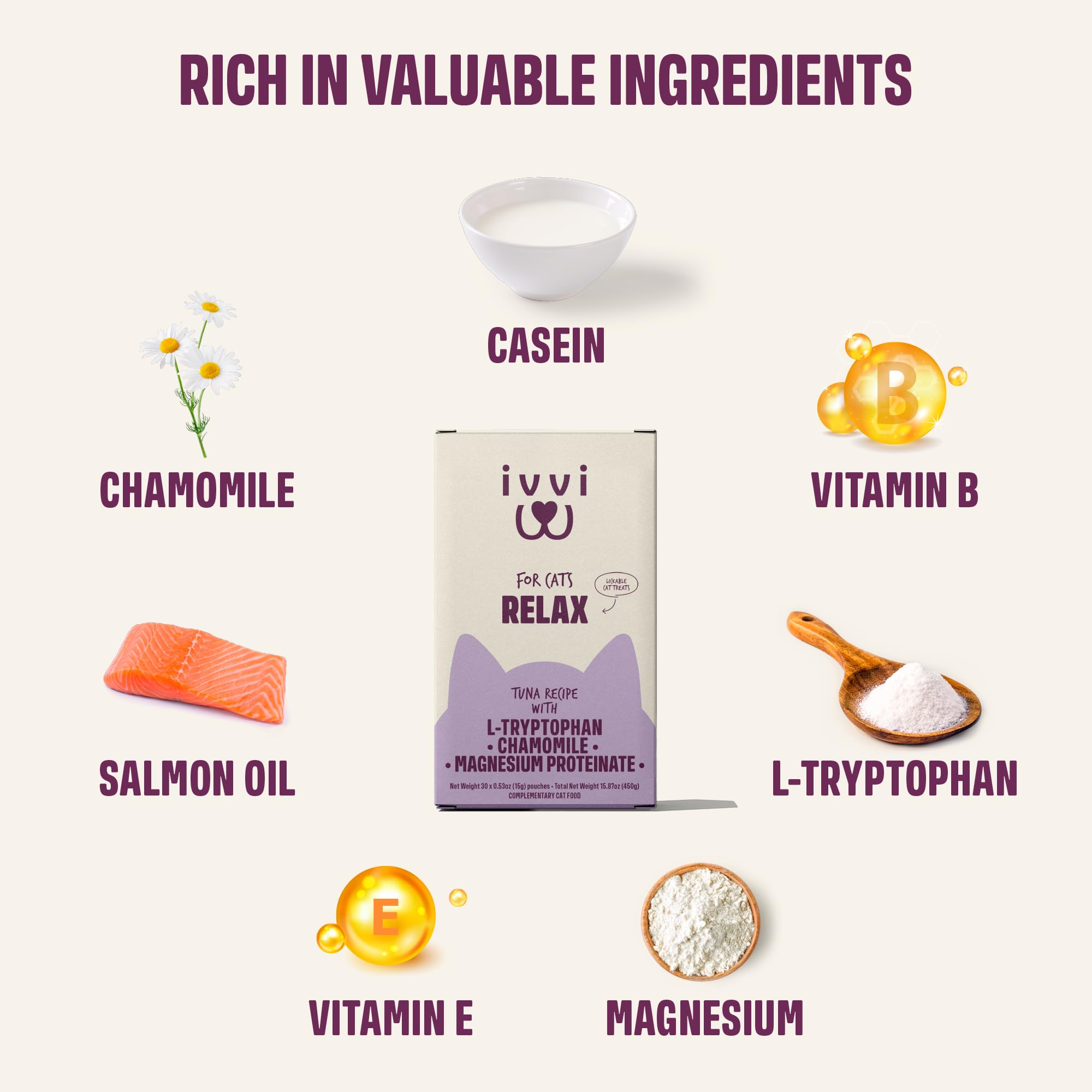 ivvi Relax for Cats creamy texture close-up highlights easy feeding.