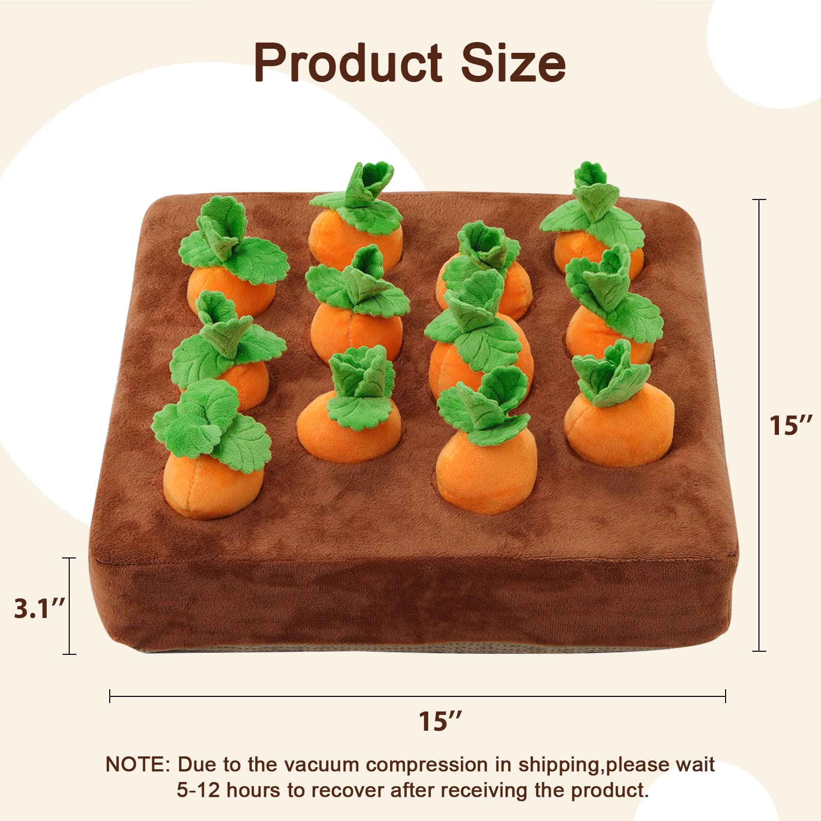 IVVIQQ elastic sponge and organic cotton ensure safe dog enrichment.