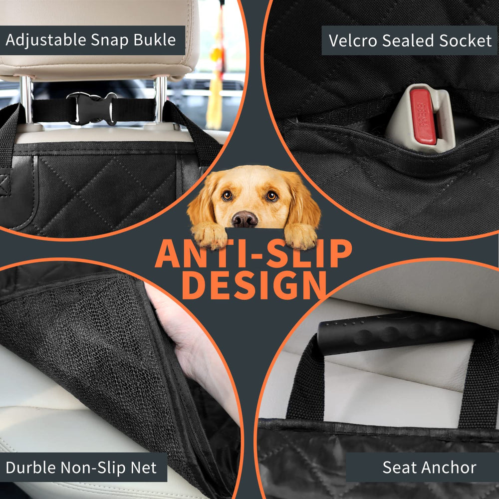 IVY&LANE dog car seat cover anti-slip anchors keep seats steady