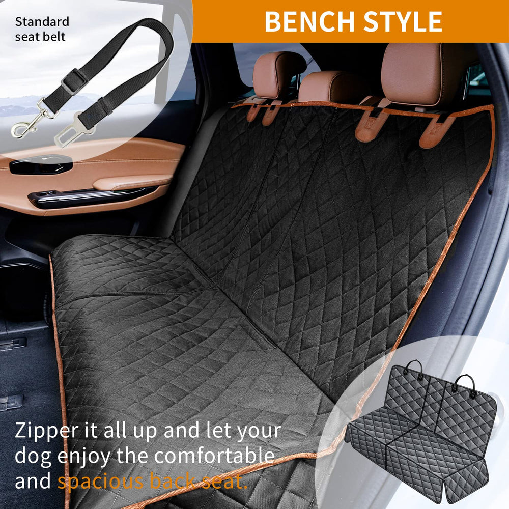 IVY&LANE dog car seat cover bench style enables shared seating while protecting interiors