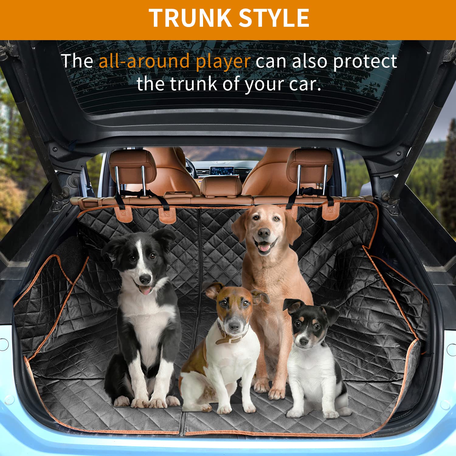 IVY&LANE dog car seat cover side flaps protect doors from claws and spills