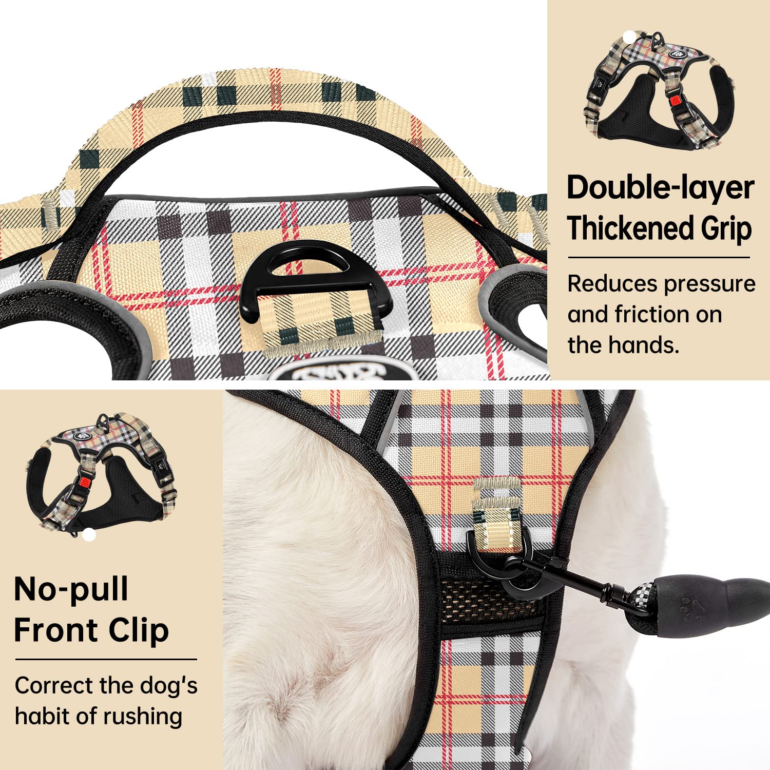 IVY&LANE Easy on-off harness with three buckles for quick wear