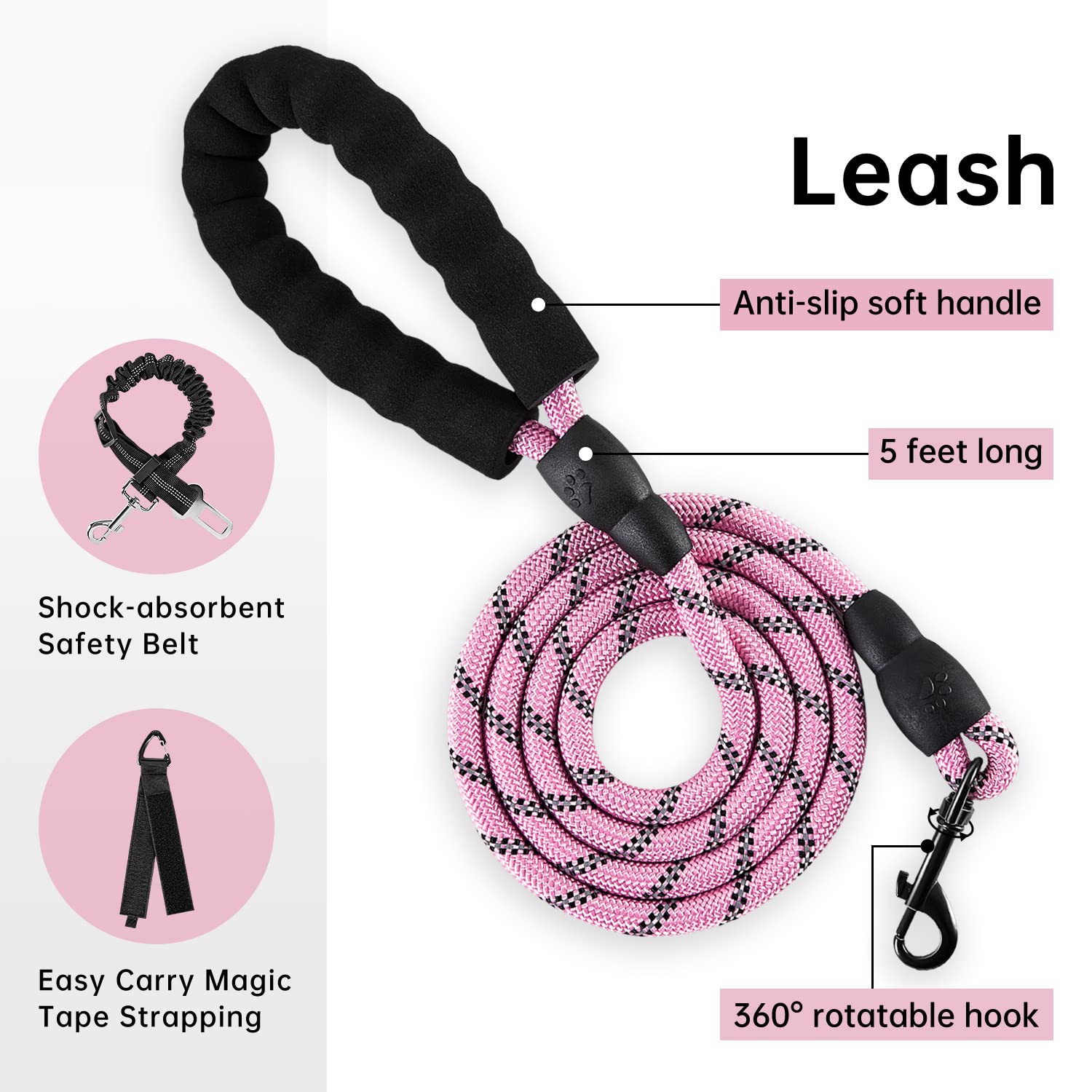 IVY&LANE No Pull Harness back clip for secure leash attachment