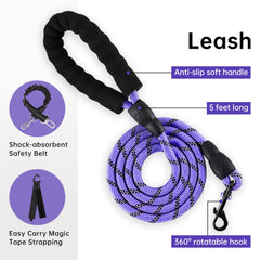 Ivy&Lane No Pull Harness purple XL with 360° reflective strips